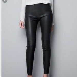 Zara faux leather pants (M)